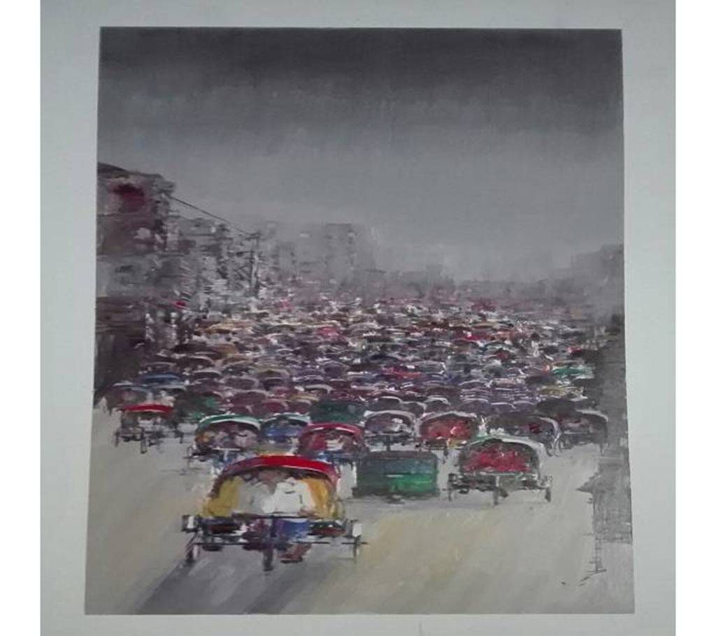 Traffic Jam painting by Salim Ahmed 