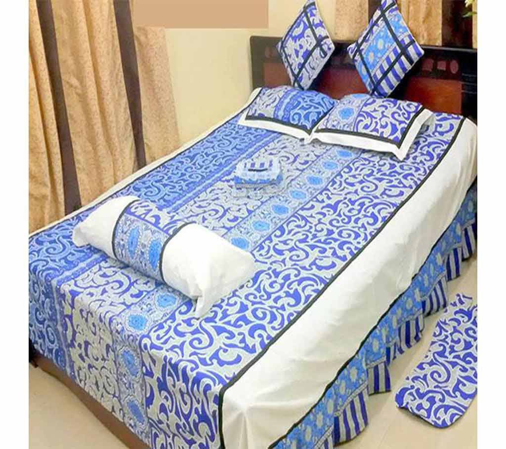 Double size cotton 8 pieces bed sheet set 
