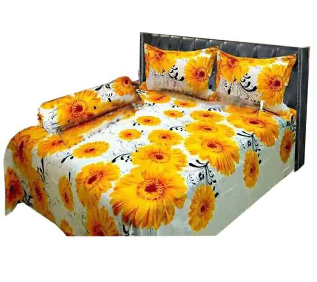 Cotton double size bed sheet set-4 pcs