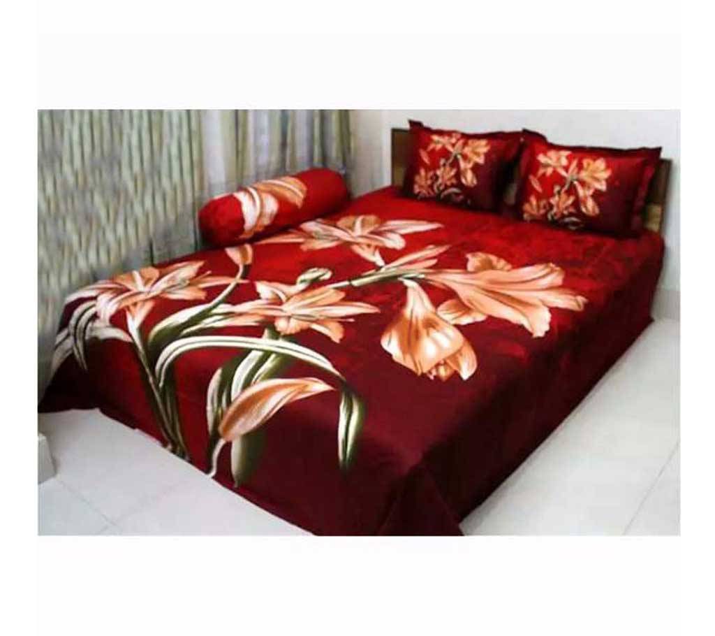 Piece of 4 Cotton Double Size Bed Sheet Set