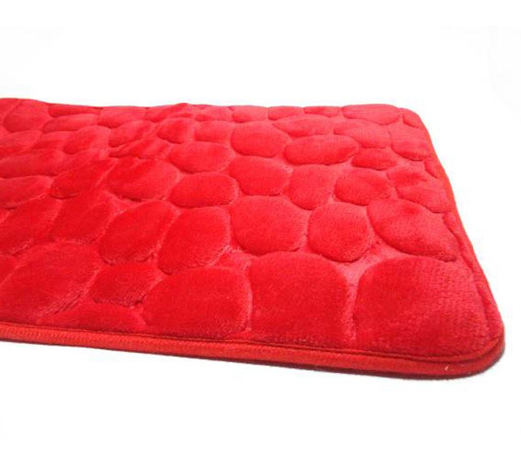 Square shaped floor mat-red