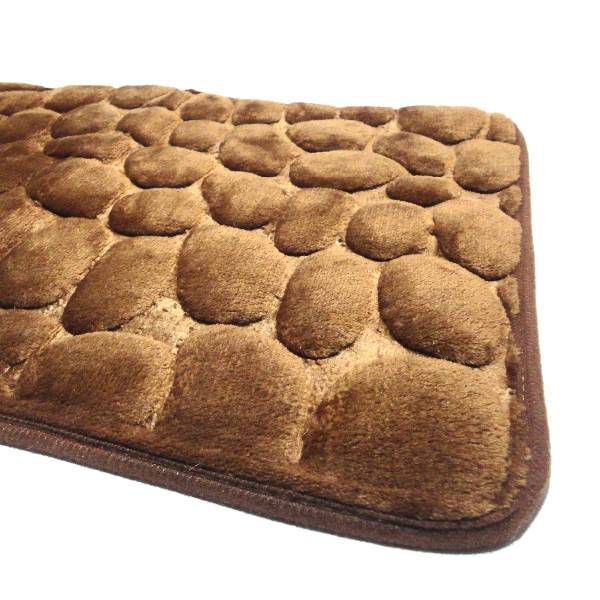 Square shaped floor mat-brown