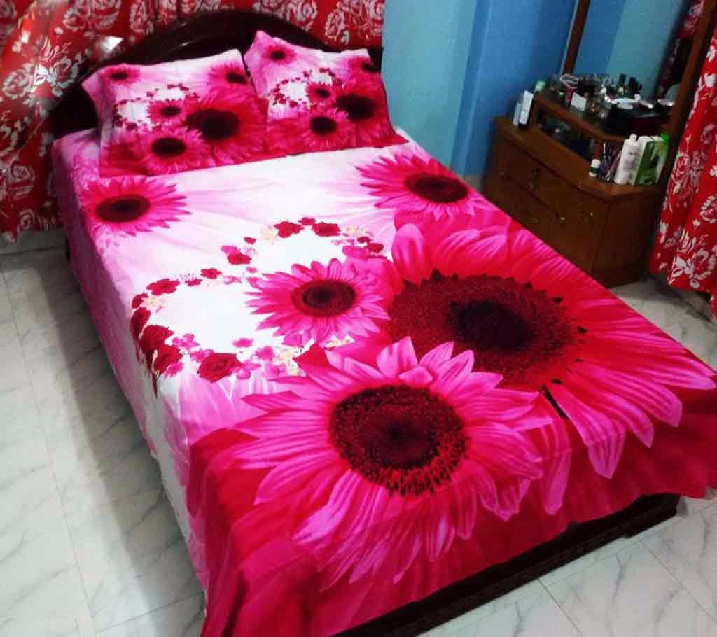 Cotton double size panel bed sheet 