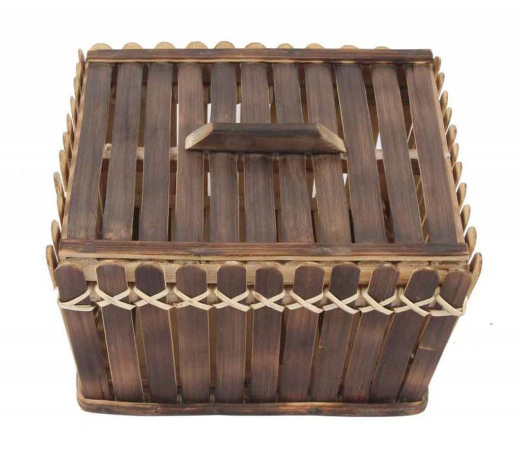 Square Shaped Hand Made Bamboo Tissue box