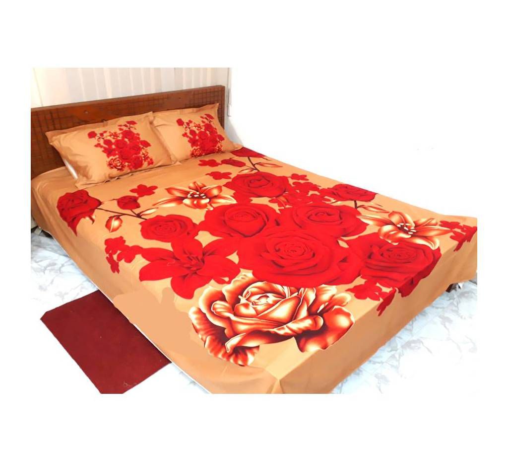 4 Pieces king size cotton panel bed sheet