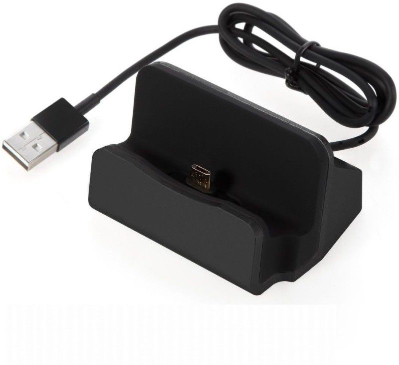 eShop24x7 Universal BLACK MICRO USB 5 Pin Cradle Stand Charger and Sync Station Dock  (Black)