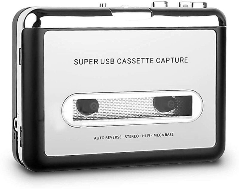 Tobo ezcap218 Portable Super USB Cassette Capture Cassette Tape to MP3 Converter Tape 0 inch CD Player  (Silver, Black)