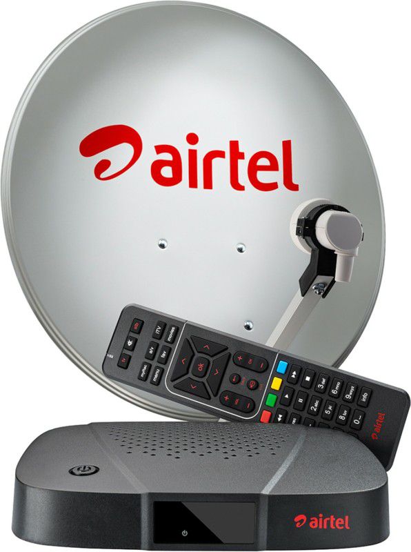Airtel Digital TV HD Set Top Box with Recording |1 Month Family Kids Sports SD Pack | Free Standard Installation
