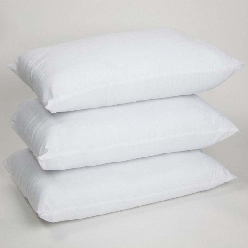 vamikafashions Cotton Solid Sleeping Pillow Pack of 3  (White)