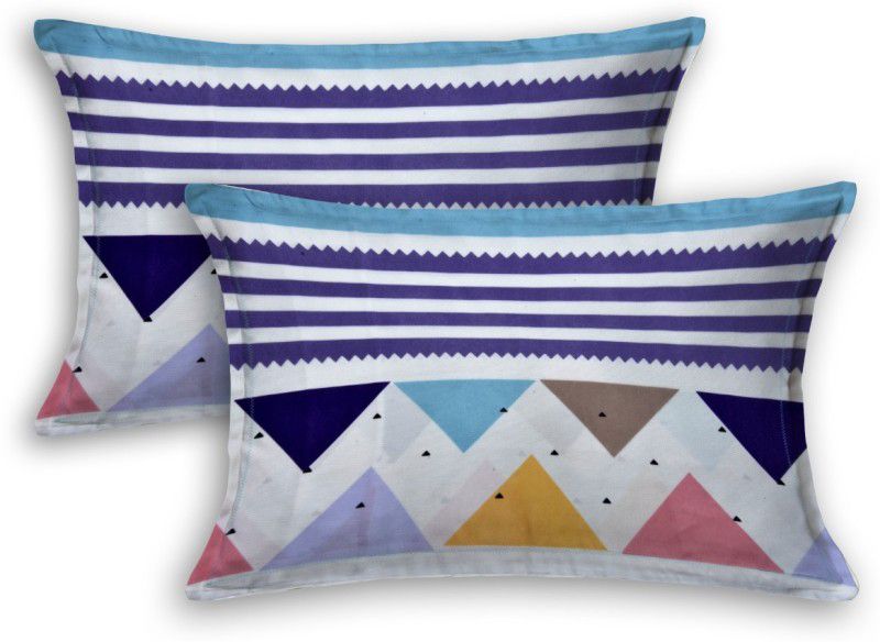GAYU Printed Pillows Cover  (72 cm*45 cm, Yellow, Peach, Light Blue)