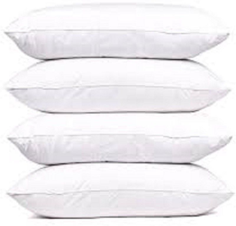 kkroyal Microfibre Solid Sleeping Pillow Pack of 4  (White)