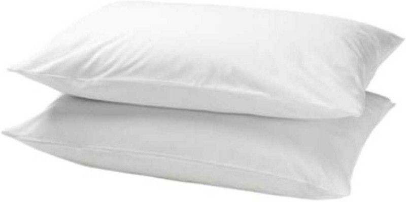 IKEA Cotton Solid Sleeping Pillow Pack of 2  (White)