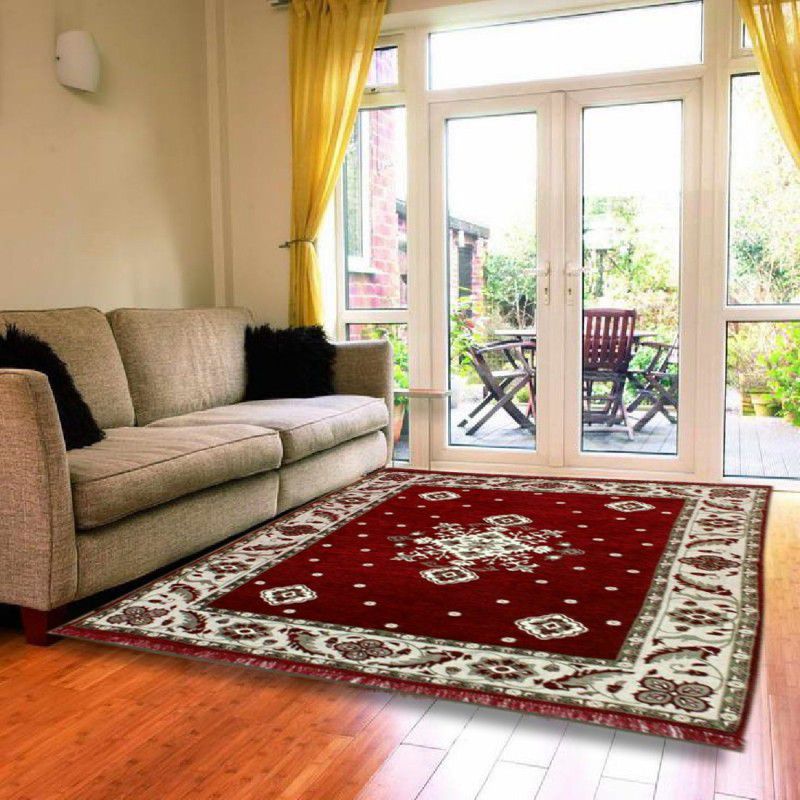 Home THE BEST Multicolor Chenille Carpet  (155 cm, X 215 cm, Rectangle)