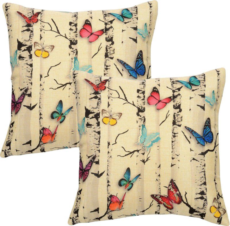 Vinayaka Fab 3D Printed Cushions Cover  (Pack of 2, 40*40, Multicolor)