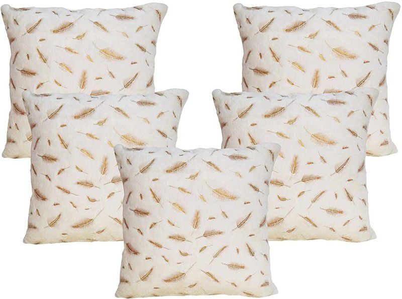 Vinayaka Fab Abstract Cushions & Pillows Cover  (Pack of 5, 40 cm*40 cm, White)