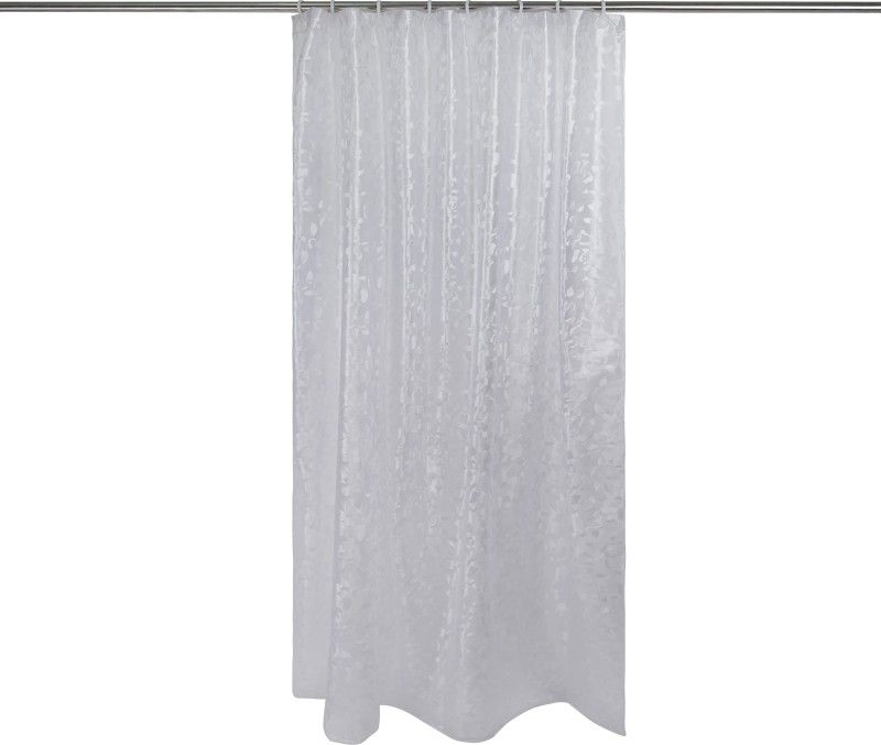 Glassiano 274.32 cm (9 ft) PVC Transparent Shower Curtain Single Curtain  (Printed, Transparent)