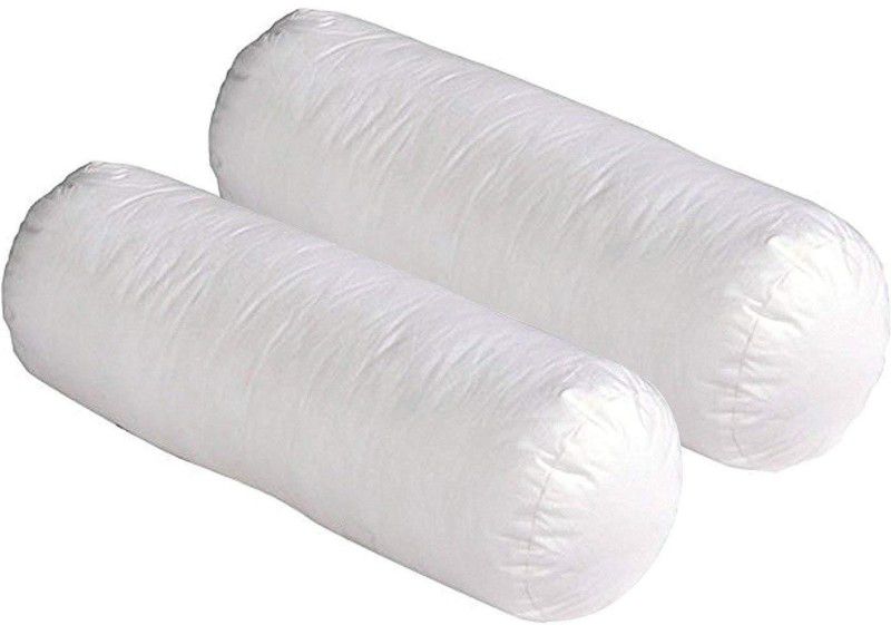 Pompuff Organic Kapok Sofa Pillow Roll Bolster, Silk Cotton Roll, Ilavam Panju Medical Pillows Set of 2, (18x9) inches, Throw Pillow, Bolsters Cotton Solid Bolster Pack of 2  (White)