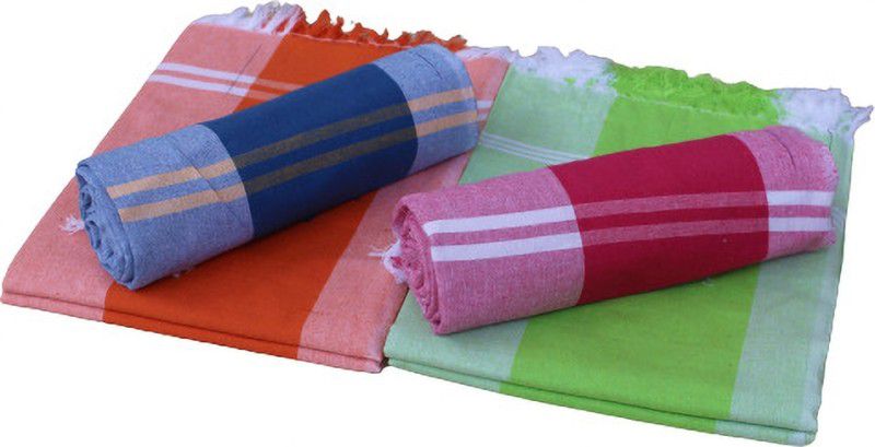GOPAL HANDLOOMS Cotton 500 GSM Bath Towel Set  (Pack of 4)