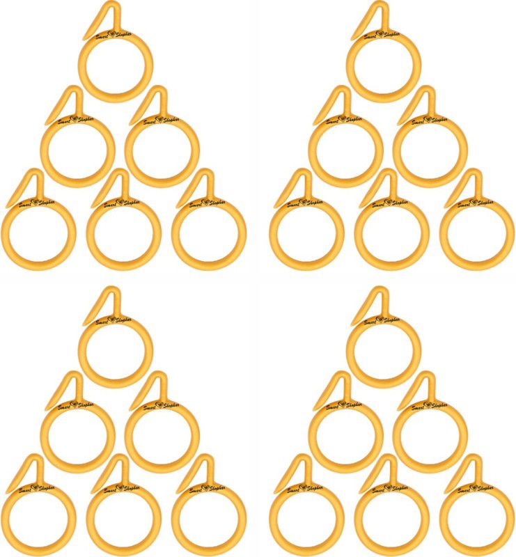 Smart Shophar SHA60CR-NEMA-YL1.5-P24 (Pack Of 24) 1.5 Inches Nemani Curtain Ring, Hook  (Yellow)