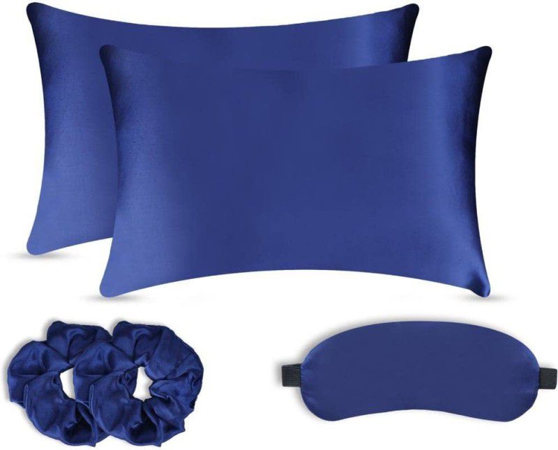 Dormyo Plain Pillows Cover  (Pack of 5, 72 cm*45 cm, Blue)