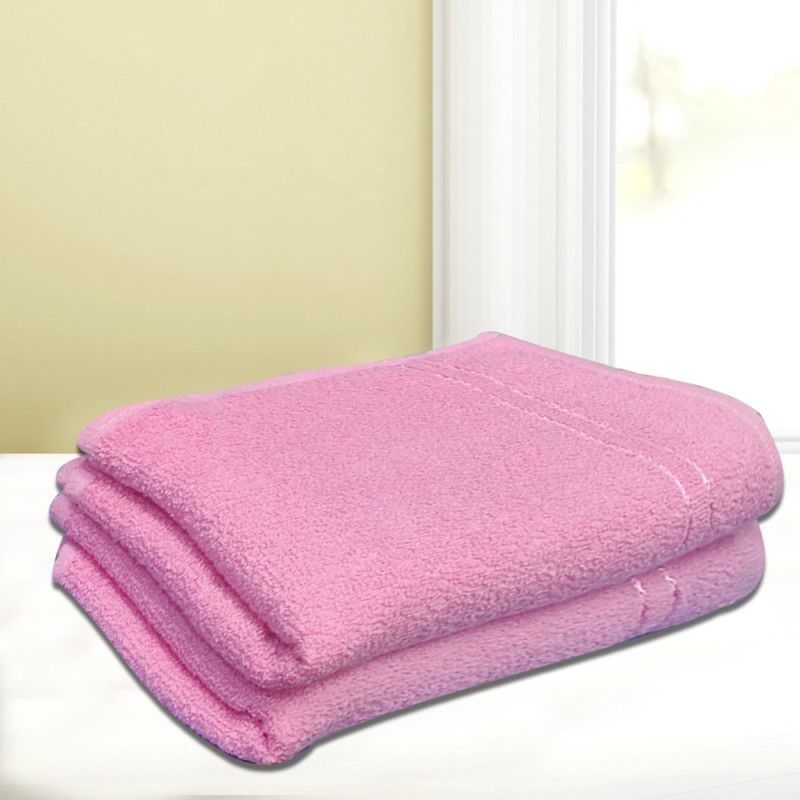 SAJAVAT HOME 2 Piece Cotton Bath Linen Set M  (Pink, Pack of 2)