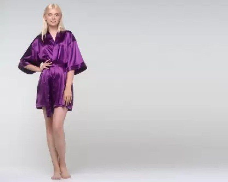 Fastyle Purple Medium Bath Robe  (For: Women, Purple)
