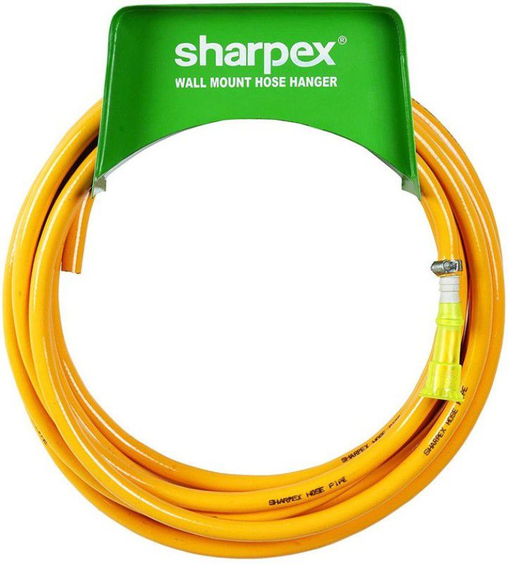 Sharpex Hybrid Inner Braided 10 Meter Water Hose Pipe with Hose Hanger for Garden, Outdoor, Hotel and Backyard Hose Pipe – 10 MT Hose Pipe  (10 m)