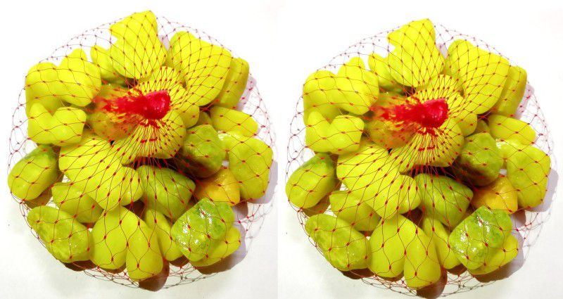 Green Plant indoor Yellow05 Polished Asymmetrical Marble Stone  (Yellow 475 g)