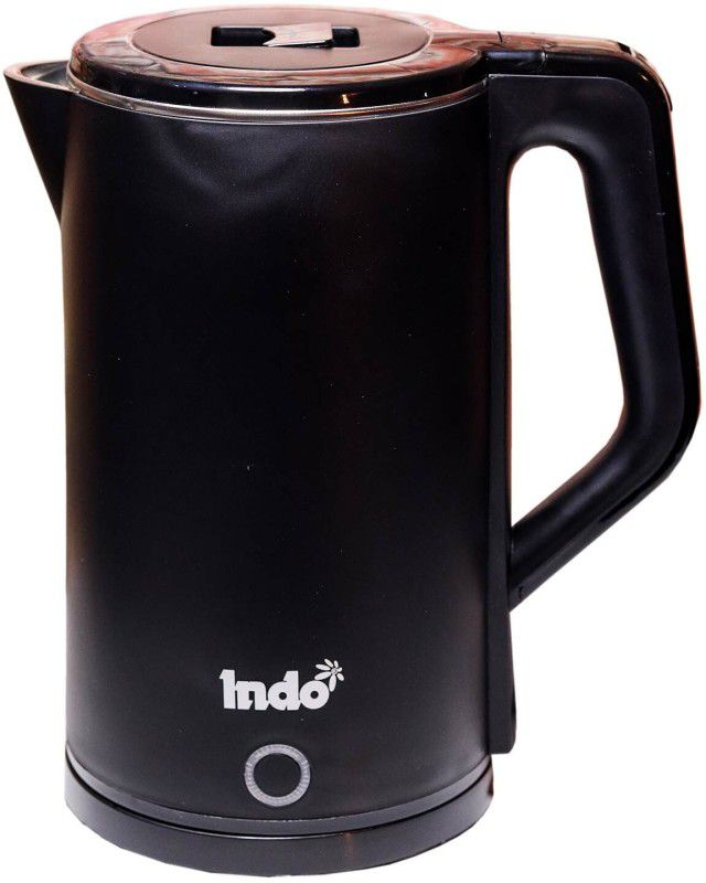 Indo 2.0 Litre Stainless Steel 1500W Light Indicator With 1 Year Warranty Electric Kettle  (2 L, Black)