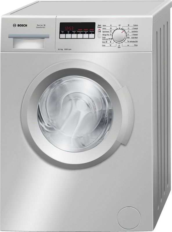 BOSCH 6 kg Fully Automatic Front Load Washing Machine with In-built Heater Silver  (WAB20267IN)
