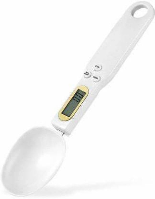 Aubade Kitchen Tools Accessories with LCD Display Weight Measuring Food Coffee Flour Spices Weighing Scale  (White)