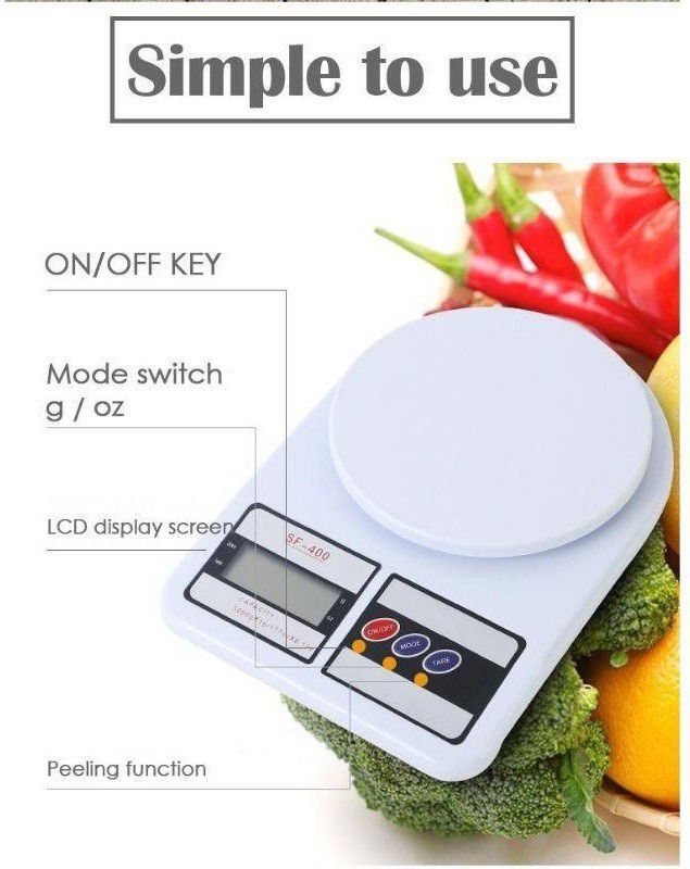 MOROKU Electronic Kitchen Digital Weighing Scale,Weight Scale Multipurpose Weighing Scale  (White)