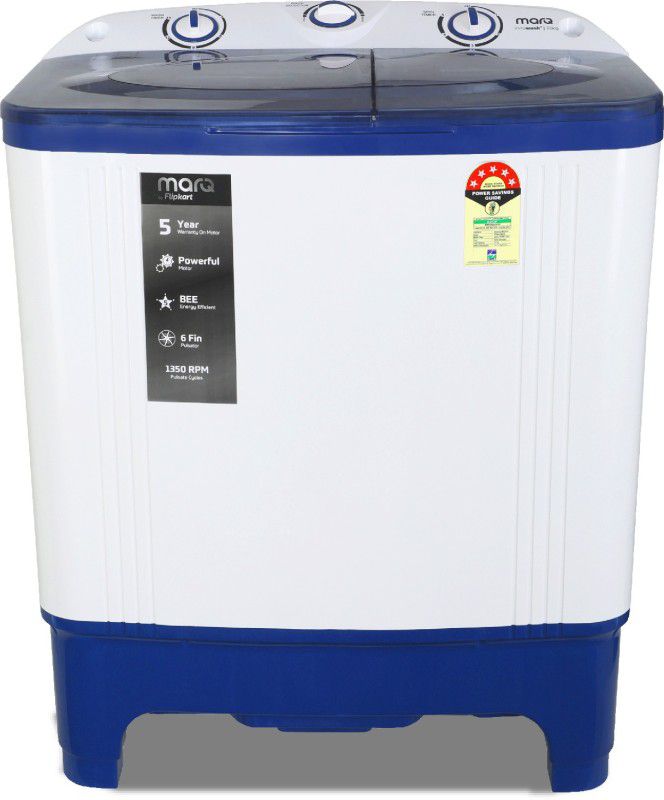 MarQ by Flipkart 7 kg Semi Automatic Top Load Washing Machine Blue, White  (MQSA70H5M)