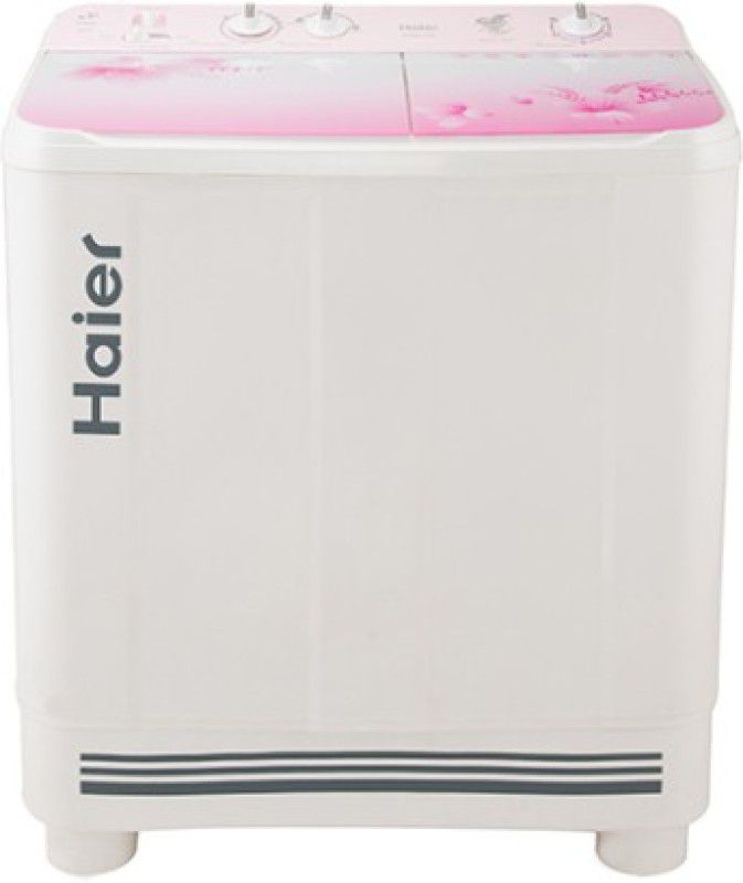 Haier 9 kg Semi Automatic Top Load Washing Machine White, Pink  (HTW90-1159FL)