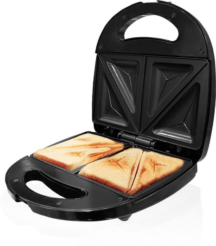 Candes Crunch Sandwich Toaster, 750 W with 4 Slice Non-Stick Toast  (Black, Silver)