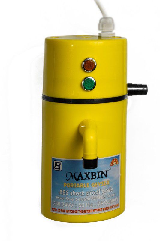 MAXBIN 1 L Instant Water Geyser (Instant portable water heater geyser for use home, Yellow)
