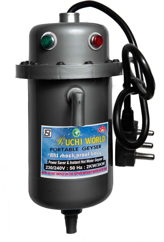 Ruchi World 1 L Instant Water Geyser (Instant portable water heater geyser for use home, Black)