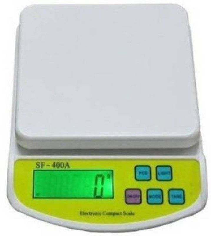Zemlite 10kg x 1g Kitchen Scale Balance Multi-purpose weight measuring machine Weighing Scale  (White)