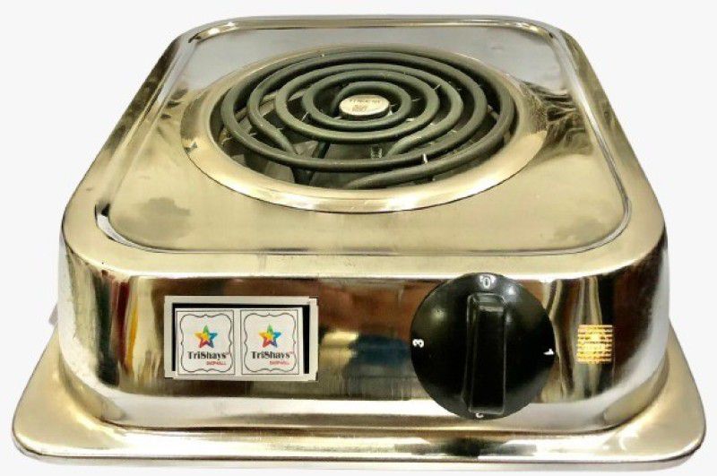 Trishays Shop4All 1250 Watts Electric G Coil Induction Cooktop Chrome Plated Electric Cooking Heater  (1 Burner)