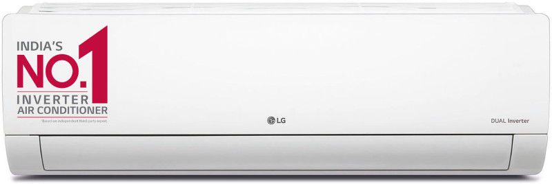 LG 1.5 Ton 3 Star Split Dual Inverter Convertible 5-in-1 Cooling HD Filter with Anti-Virus Protection AC - White  (PS-Q18KNXE, Copper Condenser)