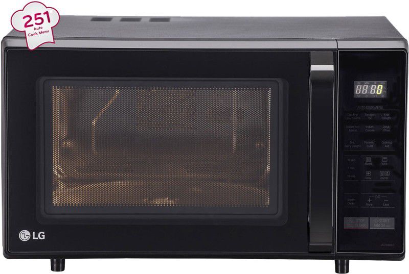 LG 28 L Convection Microwave Oven  (MC2846BLT, Black)