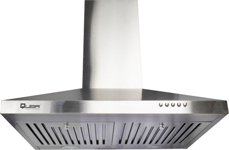 Quba 2715 Baffle Filter Wall and Ceiling Mounted Chimney  (Silver 1050 CMH)