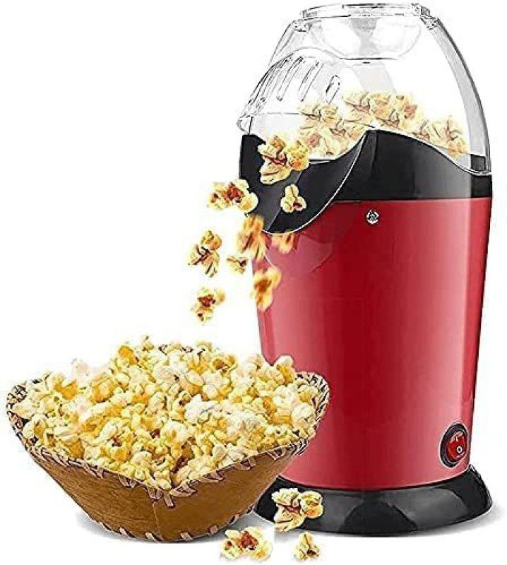 HOMETIC Portable Electric Popcorn Maker Household Automatic Popcorn Machine Popcorn Machine - Oil Mini Hot Air Popcorn Machine 300 ml Popcorn Maker  (Red)