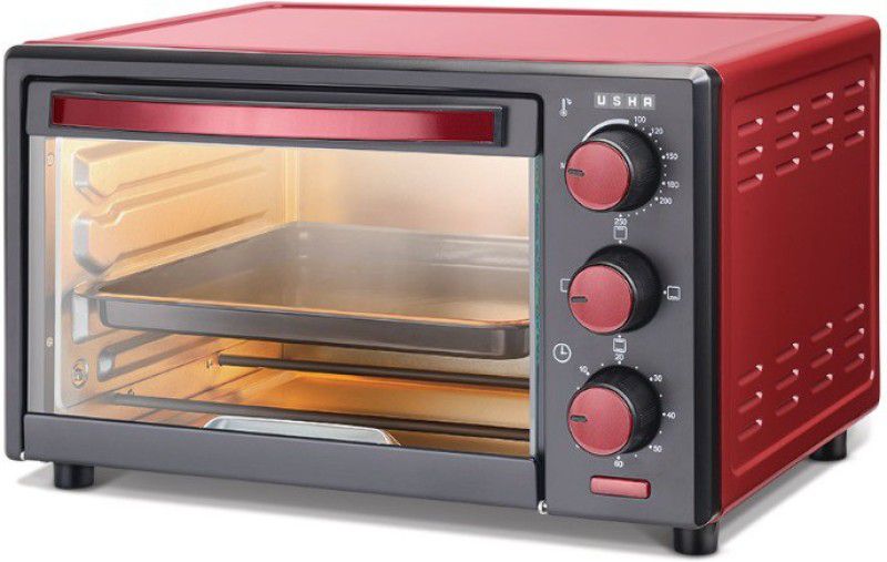 USHA 16-Litre OTGW 3716 Oven Toaster Grill (OTG)  (Maroon)