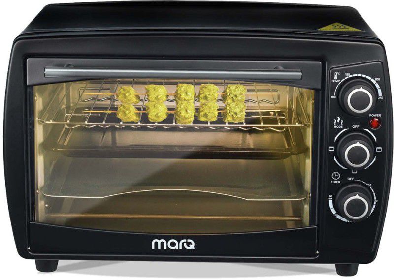 MarQ by Flipkart 18-Litre 18L1200W4HL Oven Toaster Grill (OTG) with 4 Skewers and Crumb Tray  (Black)