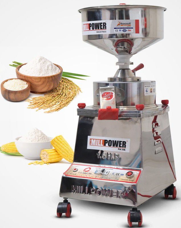 MILL POWER Export Quality Domestic Mini/Small Atta Chakki for Home use at Best Price Mini Flour Mill For Home Price For Wheat,Rice, Millet, Corn Griding For Home Use Flourmill
