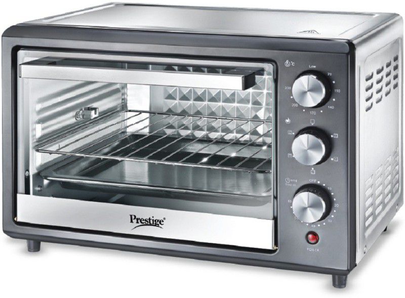 Prestige 46-Litre POTG 46 SS RC Oven Toaster Grill (OTG)  (Silver, Black)