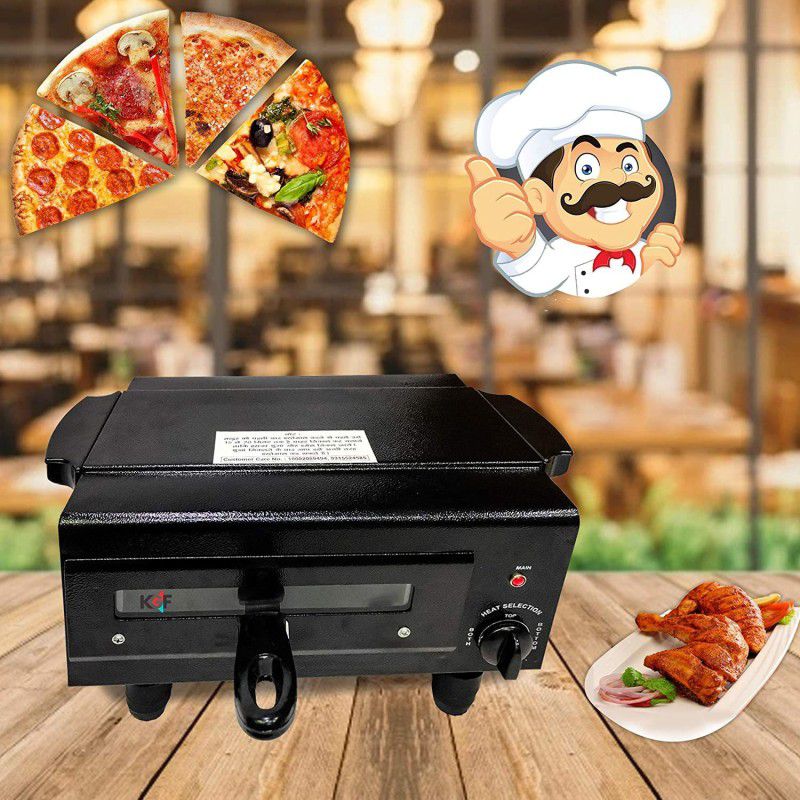 WELLBERG CLASSIC HEAT Controller STANDARD Electric Tandoor With All Accessories , Heating Element 2000Watt with 2 Year warranty , SIZE 16 INCHES Color Classy BLACK , MADE IN INDIA Pizza Maker  (Black)