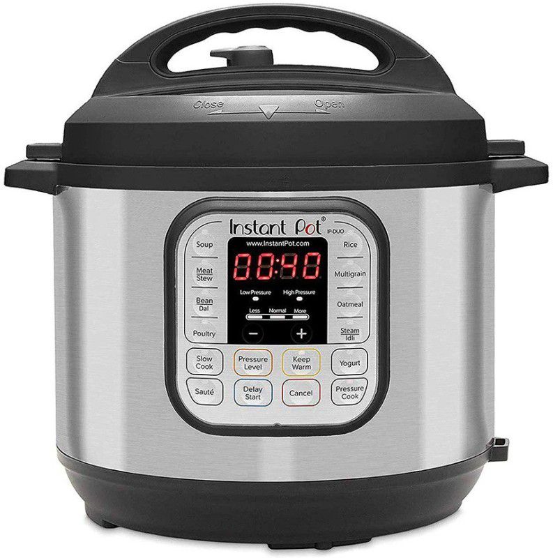 Instant Pot DUO60 Rice Cooker, Food Steamer, Slow Cooker, Electric Pressure Cooker  (5.7 L, Silver)
