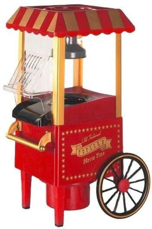 Lipsa Enterprise 1 Popcorn Machine, Vintage Retro Electric Hot Air Popcorn Machine Family Party 1 L Popcorn Maker  (Red, Maroon)